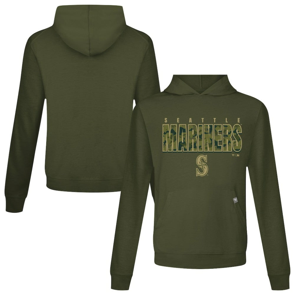 Seattle Mariners Levelwear Relay Protect Pullover Hoodie - Green Hoodies