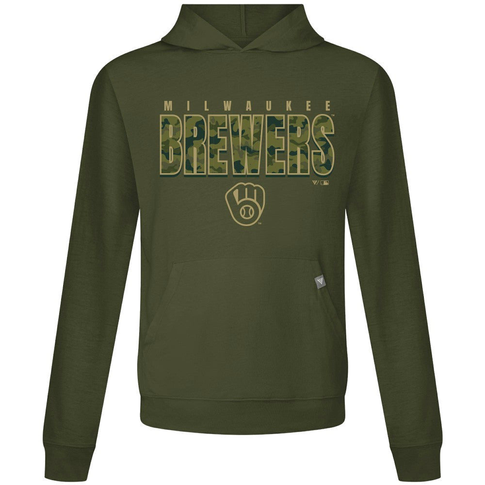 Milwaukee Brewers Levelwear Relay Protect Pullover Hoodie - Green Hoodies