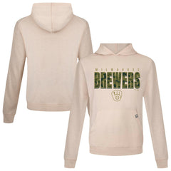 Milwaukee Brewers Levelwear Relay Protect Pullover Hoodie - Khaki Hoodies