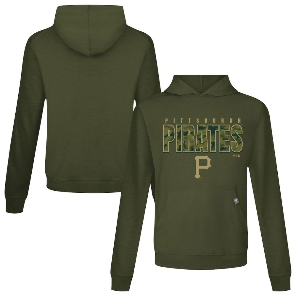 Pittsburgh Pirates Levelwear Relay Protect Pullover Hoodie - Green Hoodies
