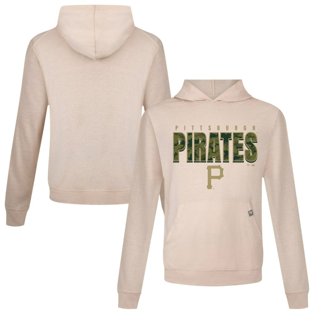 Pittsburgh Pirates Levelwear Relay Protect Pullover Hoodie - Khaki Hoodies