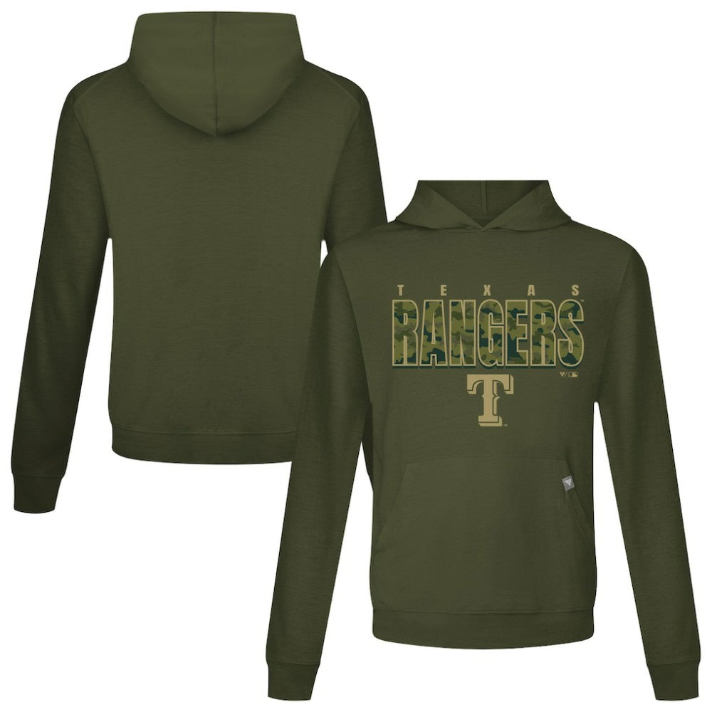 Texas Rangers Levelwear Relay Protect Pullover Hoodie - Green Hoodies