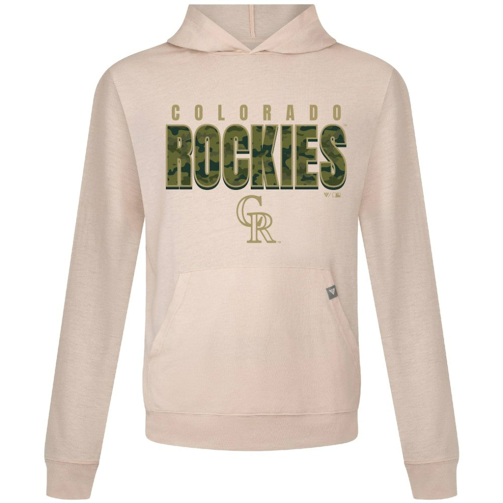 Colorado Rockies Levelwear Relay Protect Pullover Hoodie - Khaki Hoodies
