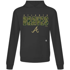 Atlanta Braves Levelwear Relay Protect Pullover Hoodie - Black Hoodies