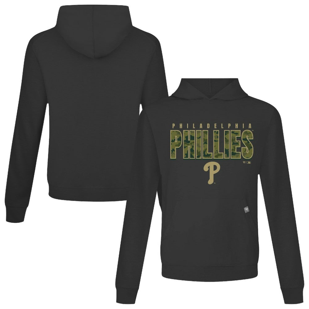 Philadelphia Phillies Levelwear Relay Protect Pullover Hoodie - Black Hoodies