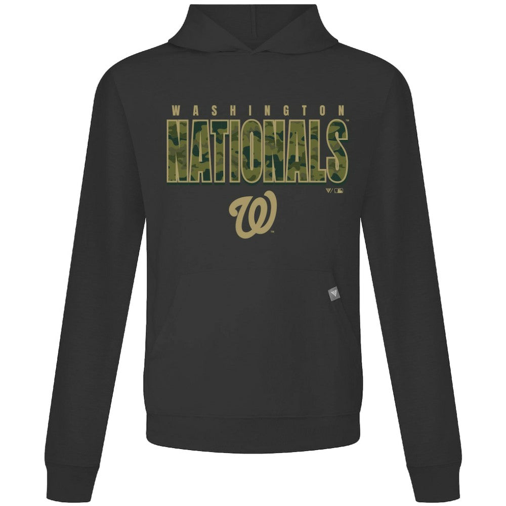 Washington Nationals Levelwear Relay Protect Pullover Hoodie - Black Hoodies