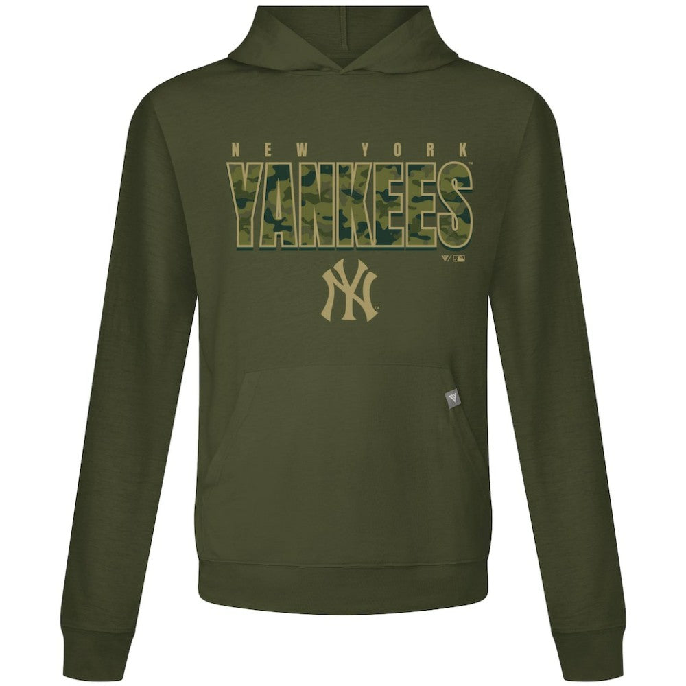New York Yankees Levelwear Relay Protect Pullover Hoodie - Green Hoodies