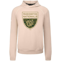 Washington Nationals Levelwear Mandate Buckler Tri-Blend Pullover Hoodie - Khaki Hoodies