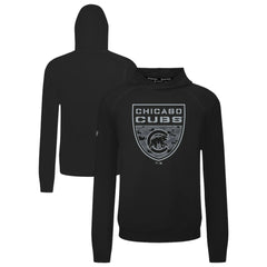Chicago Cubs Levelwear Mandate Buckler Tri-Blend Pullover Hoodie - Black Hoodies