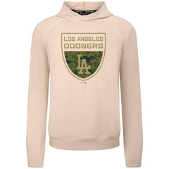 Los Angeles Dodgers Levelwear Mandate Buckler Tri-Blend Pullover Hoodie - Khaki Hoodies