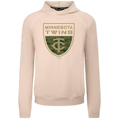 Minnesota Twins Levelwear Mandate Buckler Tri-Blend Pullover Hoodie - Khaki Hoodies