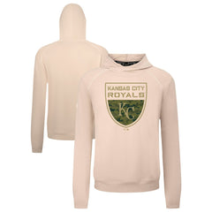 Kansas City Royals Levelwear Mandate Buckler Tri-Blend Pullover Hoodie - Khaki Hoodies