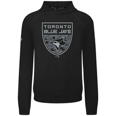 Toronto Blue Jays Levelwear Mandate Buckler Tri-Blend Pullover Hoodie - Black Hoodies