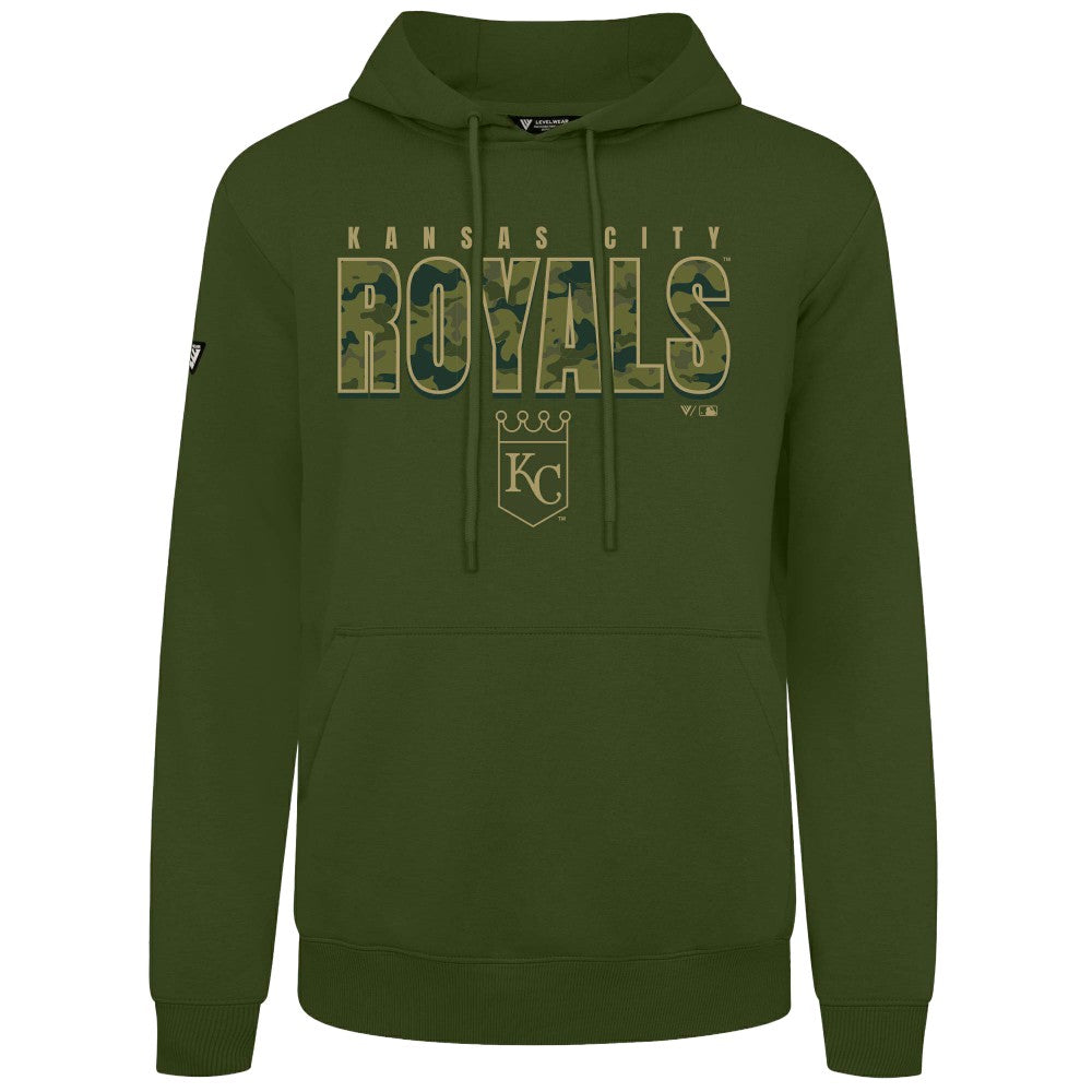 Kansas City Royals Levelwear Podium Protect Pullover Hoodie - Green Hoodies