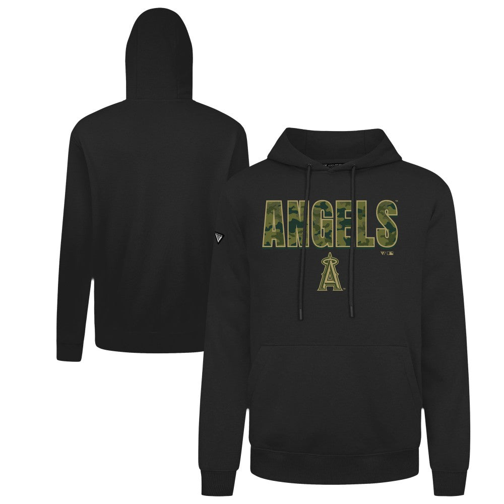 Los Angeles Angels Levelwear Podium Protect Pullover Hoodie - Black Hoodies