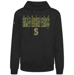 Seattle Mariners Levelwear Podium Protect Pullover Hoodie - Black Hoodies