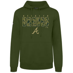 Atlanta Braves Levelwear Podium Protect Pullover Hoodie - Green Hoodies