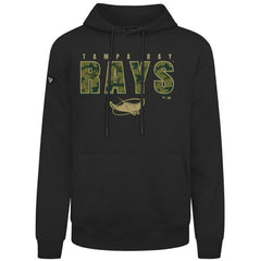 Tampa Bay Rays Levelwear Podium Protect Pullover Hoodie - Black Hoodies