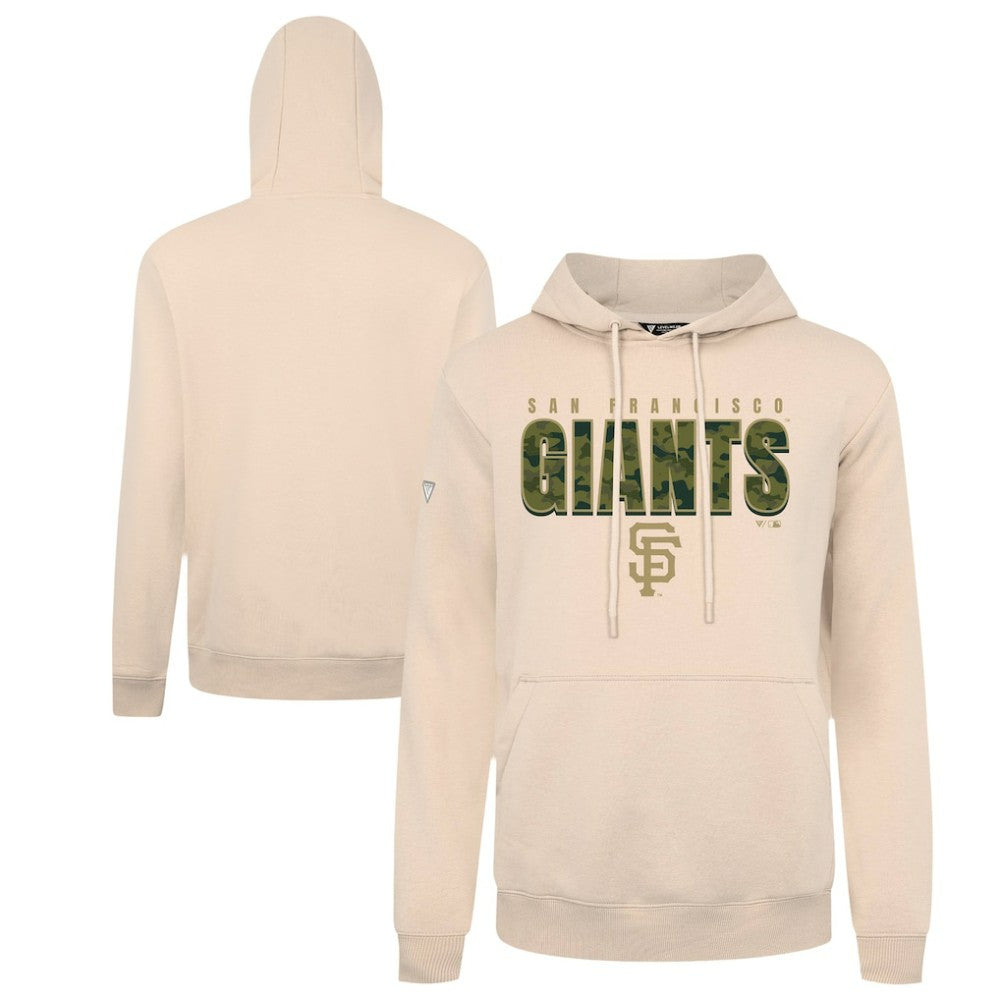 San Francisco Giants Levelwear Podium Protect Pullover Hoodie - Khaki Hoodies