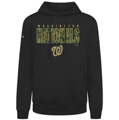 Washington Nationals Levelwear Podium Protect Pullover Hoodie - Black Hoodies