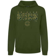 Chicago Cubs Levelwear Podium Protect Pullover Hoodie - Green Hoodies