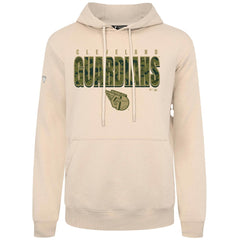 Cleveland Guardians Levelwear Podium Protect Pullover Hoodie - Khaki Hoodies