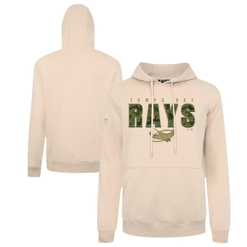 Tampa Bay Rays Levelwear Podium Protect Pullover Hoodie - Khaki Hoodies