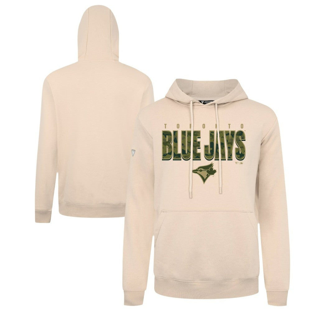 Toronto Blue Jays Levelwear Podium Protect Pullover Hoodie - Khaki Hoodies