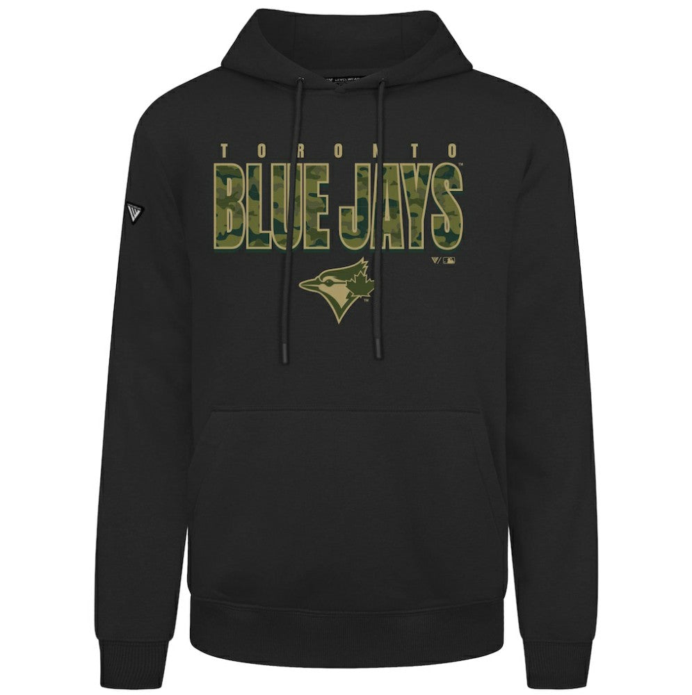 Toronto Blue Jays Levelwear Podium Protect Pullover Hoodie - Black Hoodies