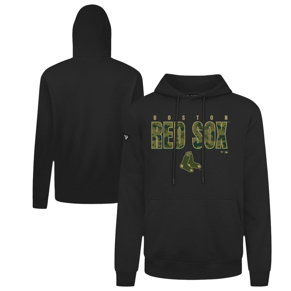Boston Red Sox Levelwear Podium Protect Pullover Hoodie - Black Hoodies