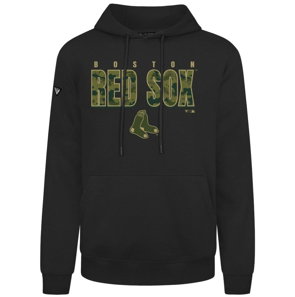 Boston Red Sox Levelwear Podium Protect Pullover Hoodie - Black Hoodies