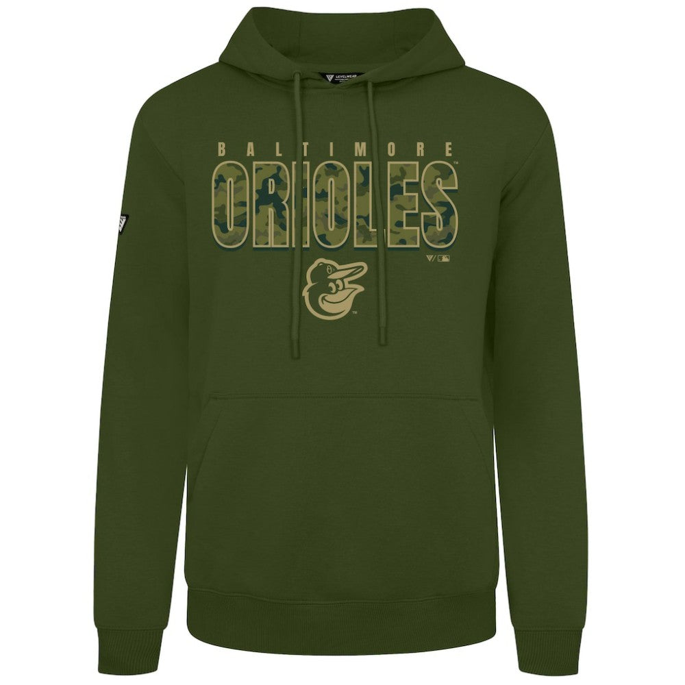 Baltimore Orioles Levelwear Podium Protect Pullover Hoodie - Green Hoodies