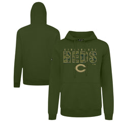 Cincinnati Reds Levelwear Podium Protect Pullover Hoodie - Green Hoodies