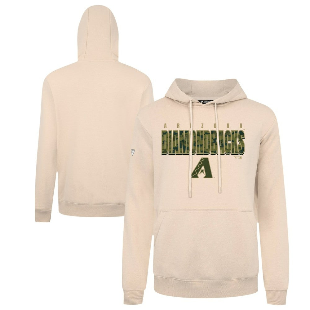 Arizona Diamondbacks Levelwear Podium Protect Pullover Hoodie - Khaki Hoodies