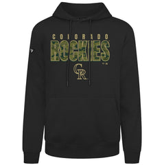 Colorado Rockies Levelwear Podium Protect Pullover Hoodie - Black Hoodies