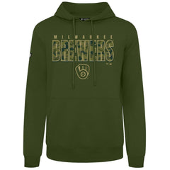Milwaukee Brewers Levelwear Podium Protect Pullover Hoodie - Green Hoodies