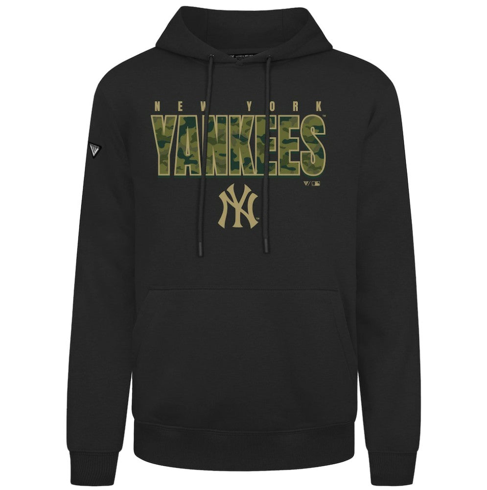 New York Yankees Levelwear Podium Protect Pullover Hoodie - Black Hoodies
