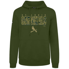 St. Louis Cardinals Levelwear Podium Protect Pullover Hoodie - Green Hoodies