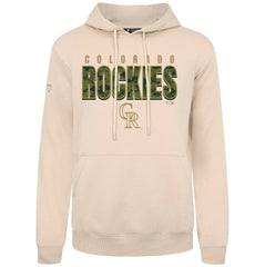 Colorado Rockies Levelwear Podium Protect Pullover Hoodie - Khaki Hoodies