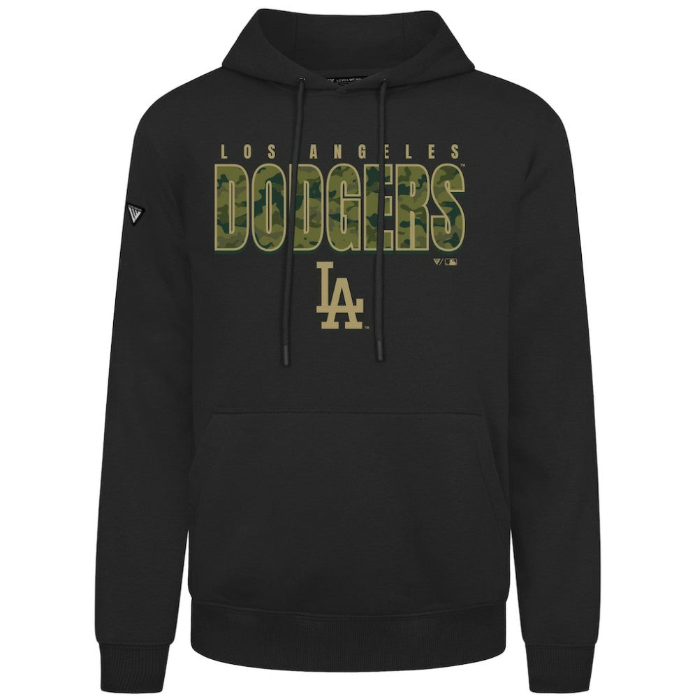 Los Angeles Dodgers Levelwear Podium Protect Pullover Hoodie - Black Hoodies
