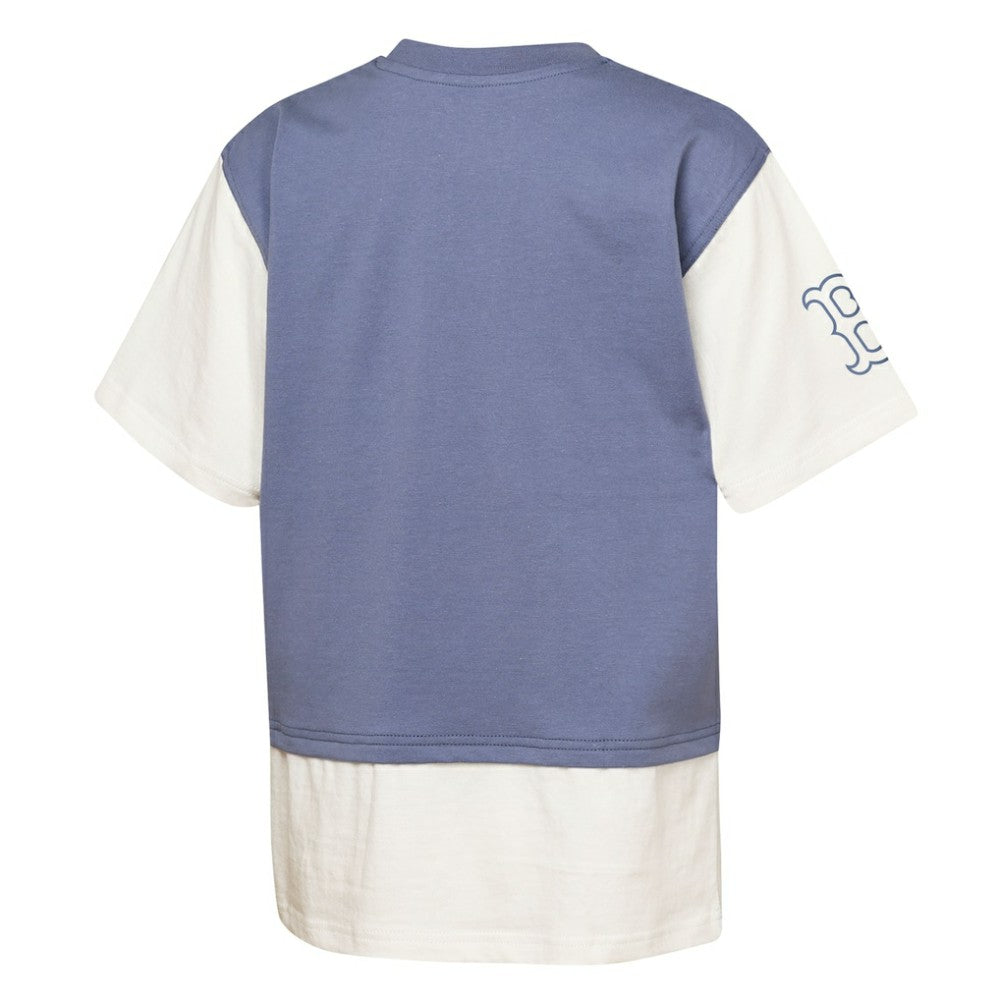 Boston Red Sox Outerstuff Youth Ultimate Pastels Premium Double Run T-Shirt - Navy/Cream T-shirts