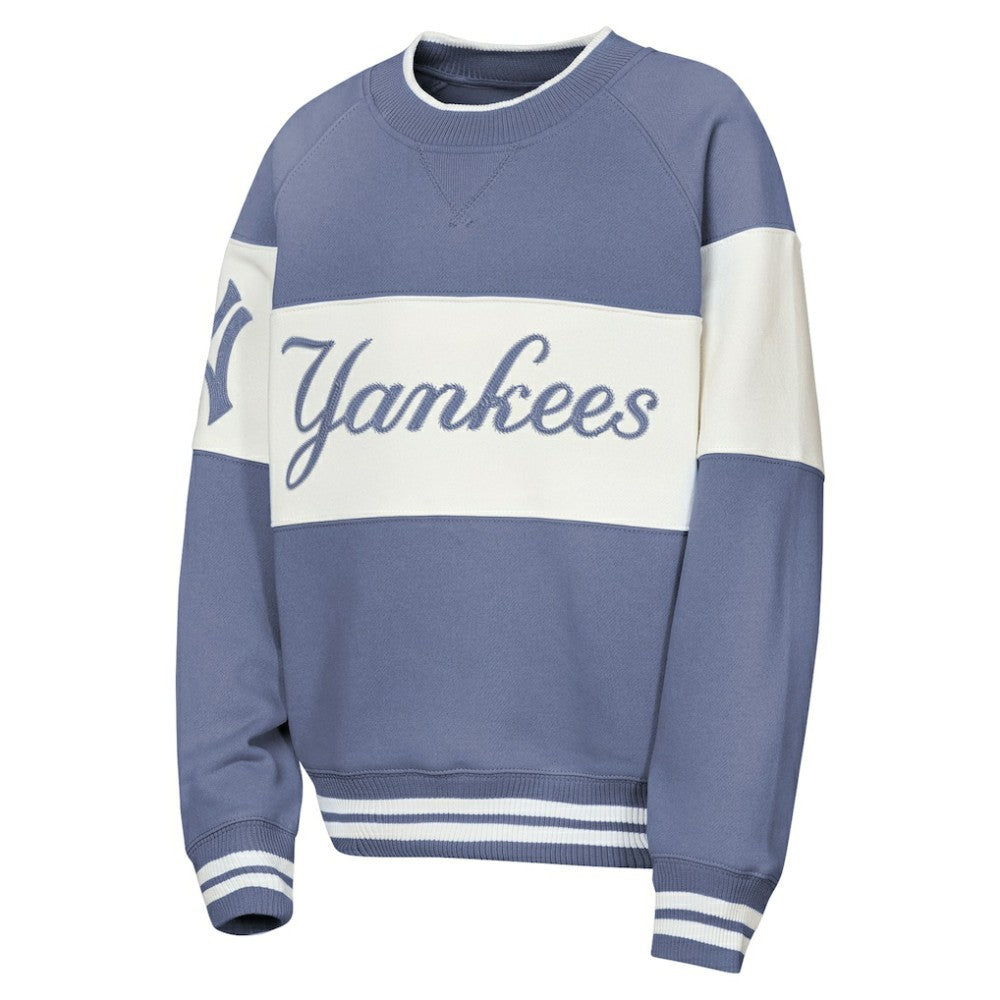 New York Yankees Outerstuff Youth Ultimate Pastels On Base Sweatshirt - Blue Sweatshirts