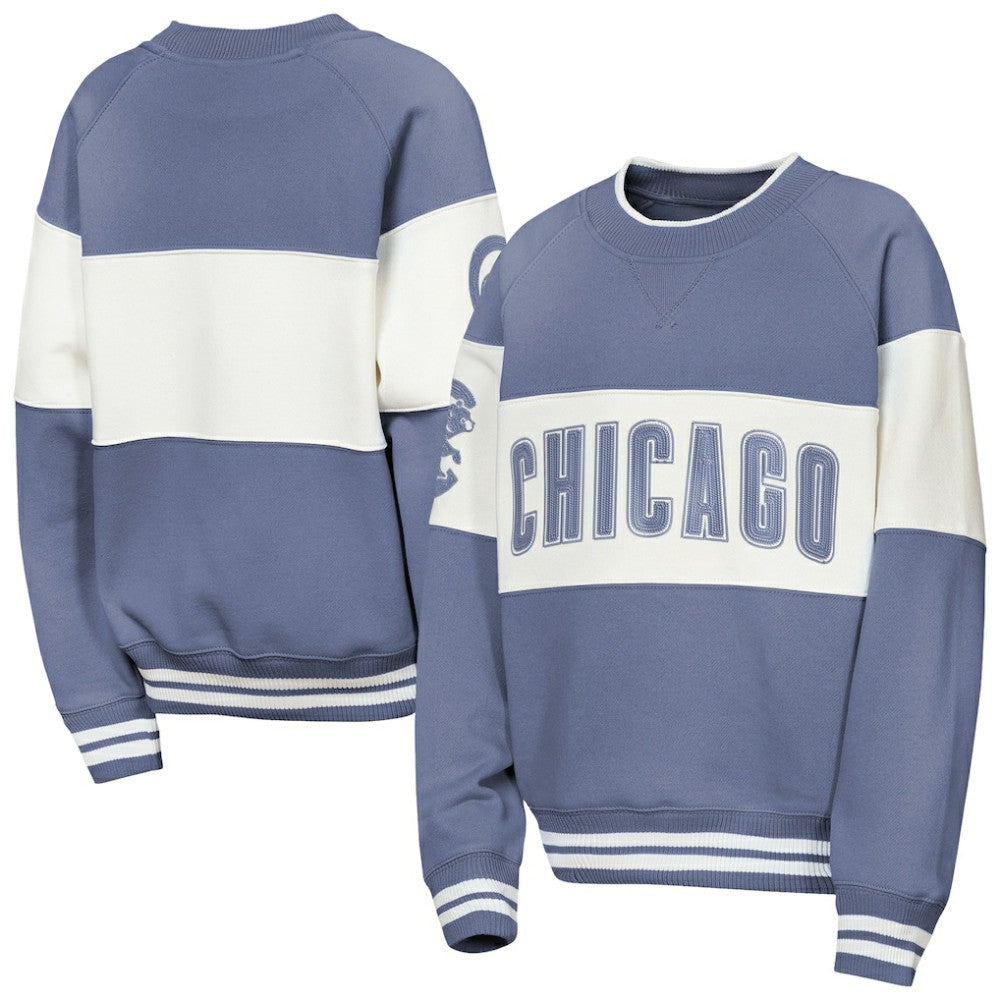 Chicago Cubs Outerstuff Youth Ultimate Pastels On Base Sweatshirt - Blue Sweatshirts