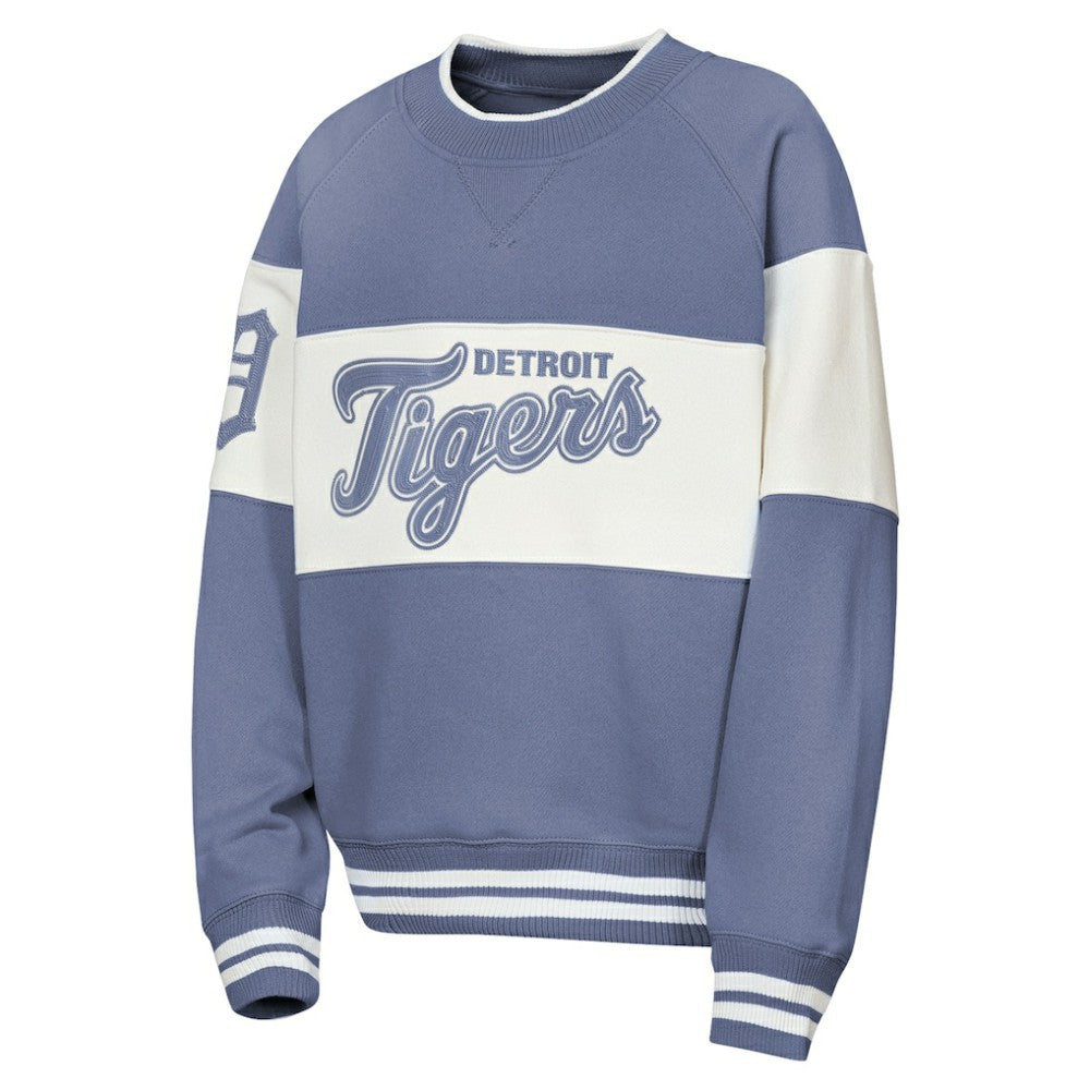Detroit Tigers Outerstuff Youth Ultimate Pastels On Base Sweatshirt - Blue Sweatshirts