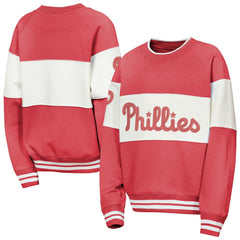 Philadelphia Phillies Outerstuff Youth Ultimate Pastels On Base Sweatshirt - Red Sweatshirts