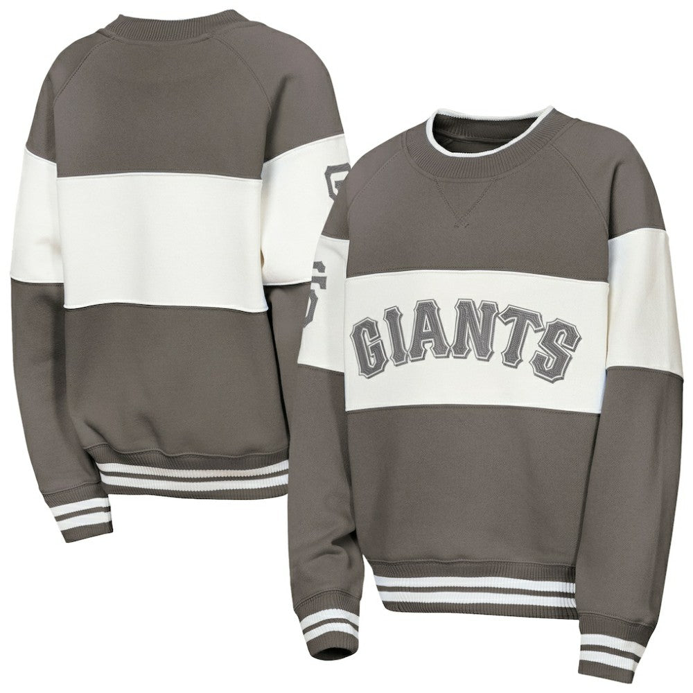 San Francisco Giants Outerstuff Youth Ultimate Pastels On Base Sweatshirt - Gray Sweatshirts
