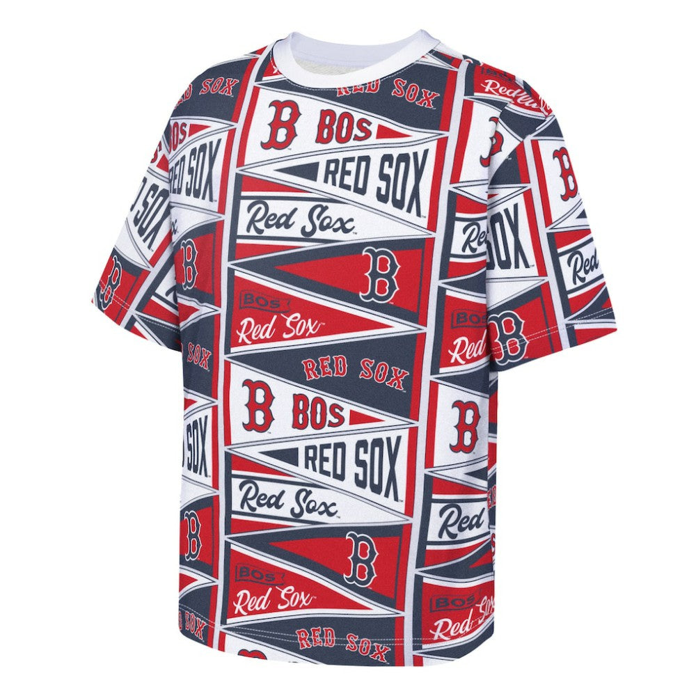 Boston Red Sox Outerstuff Youth All-Over Pennant T-Shirt - Red T-shirts