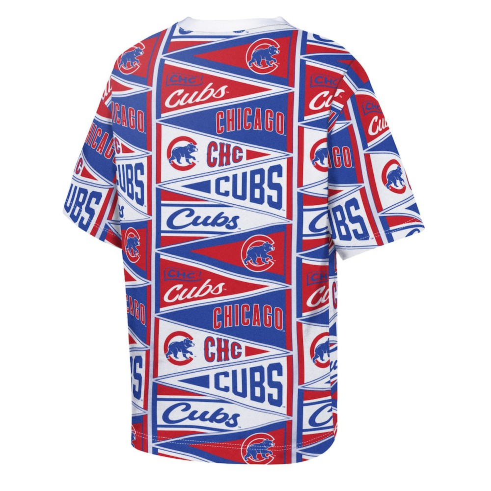 Chicago Cubs Outerstuff Youth All-Over Pennant T-Shirt - Red T-shirts