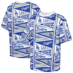 Los Angeles Dodgers Outerstuff Youth All-Over Pennant T-Shirt - Blue T-shirts