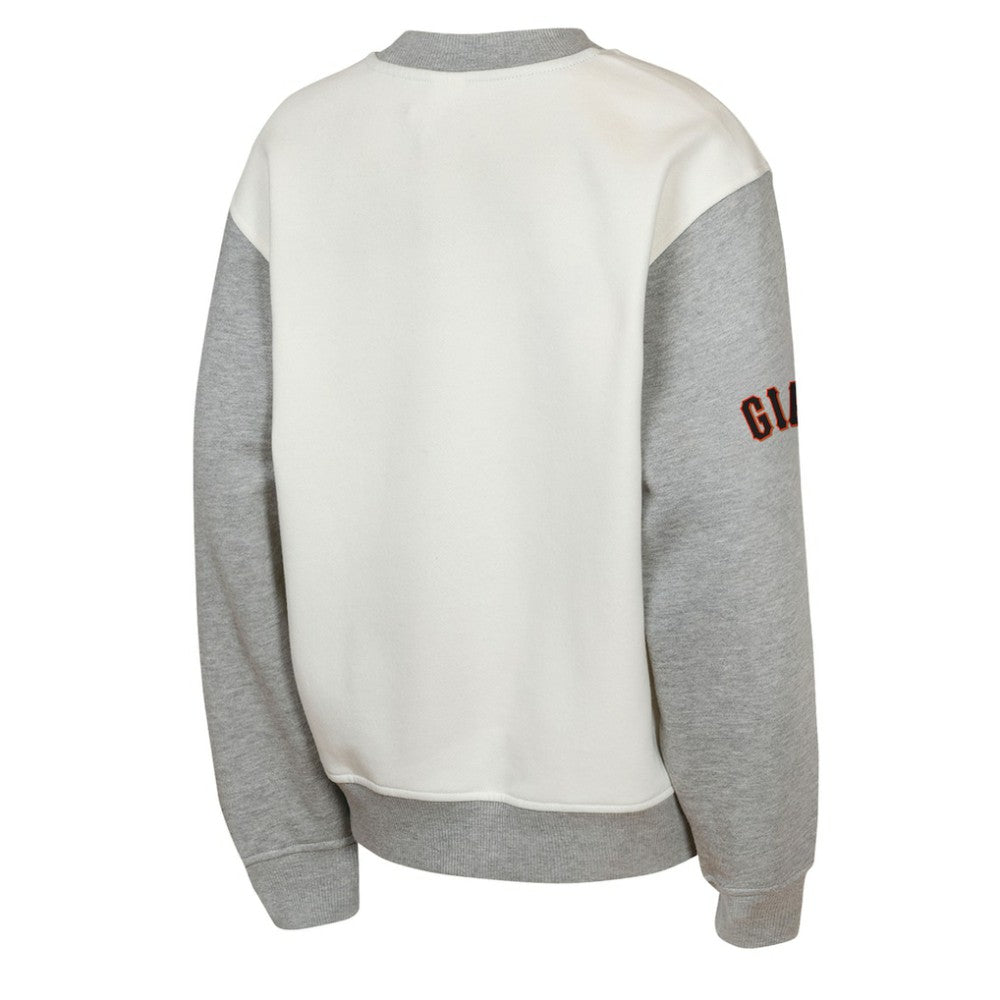 San Francisco Giants Outerstuff Youth Big League Power Hit Fleece Sweatshirt - Cream/Gray Sweatshirts